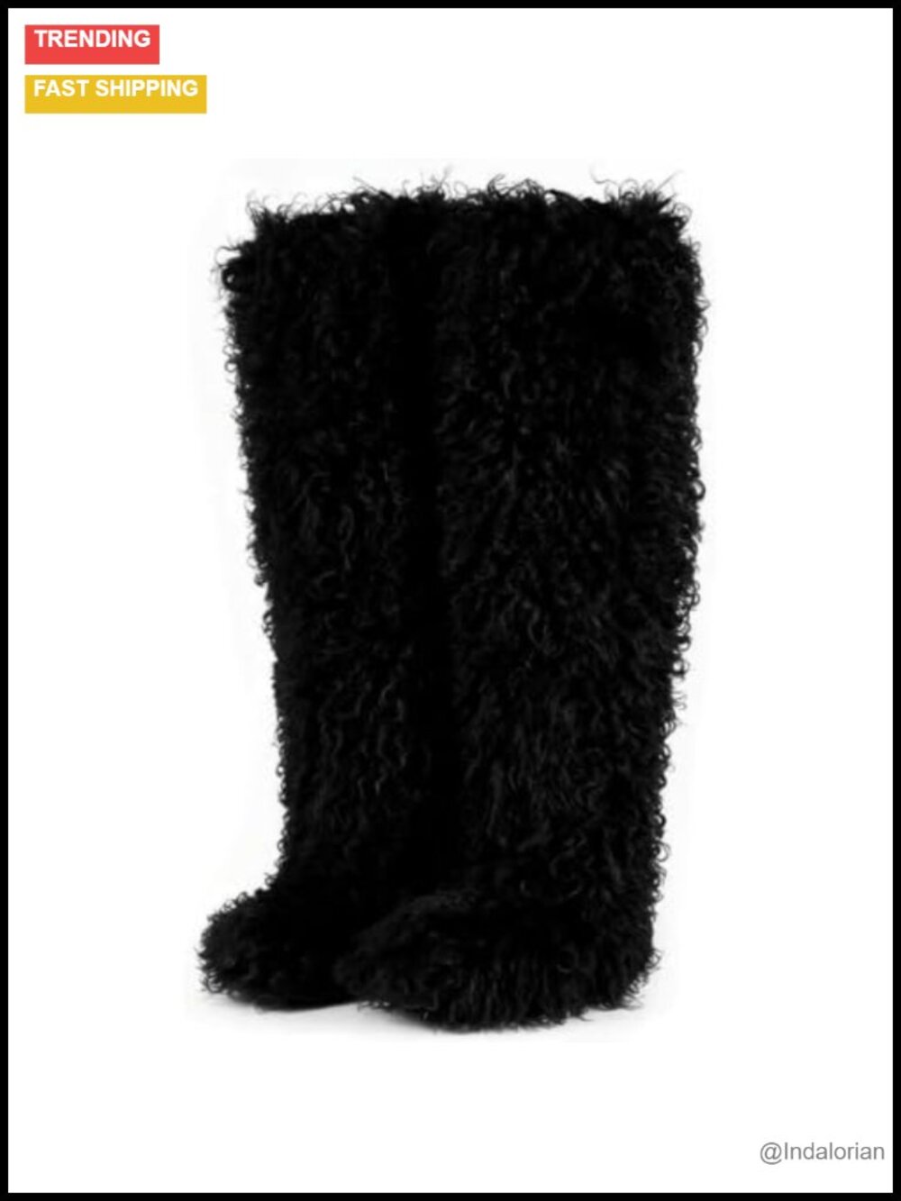 Faux Fur Over the Knee Boots 29 inch Thigh High Winter Snow Boots